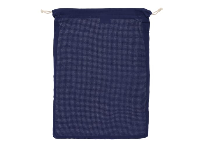 Sac filet promotionnel coloré 30x40cm coton 140g Bleu foncé
